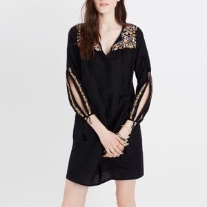 Madewell embroidered slit sleeve dress